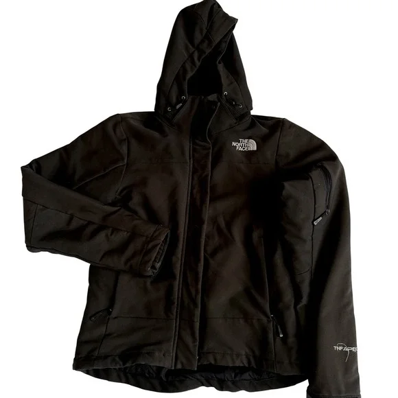 The North Face TNF Apex Softshell Jacket Black Women's Small P Warm Winter FLAW - Picture 1 of 11